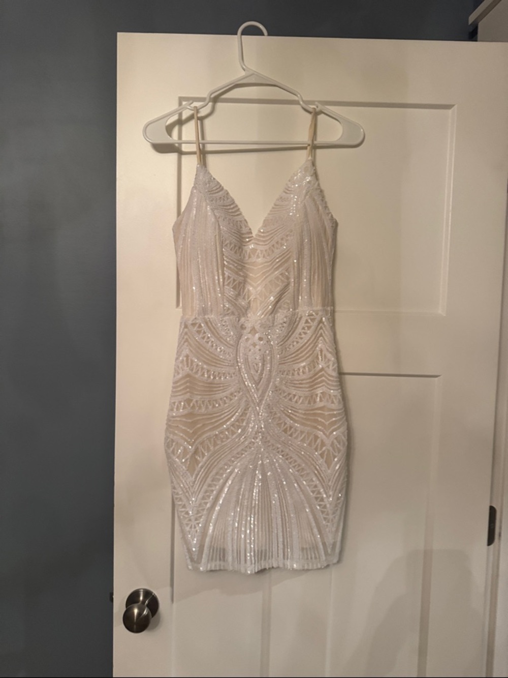 Sparkly white homecoming dress
